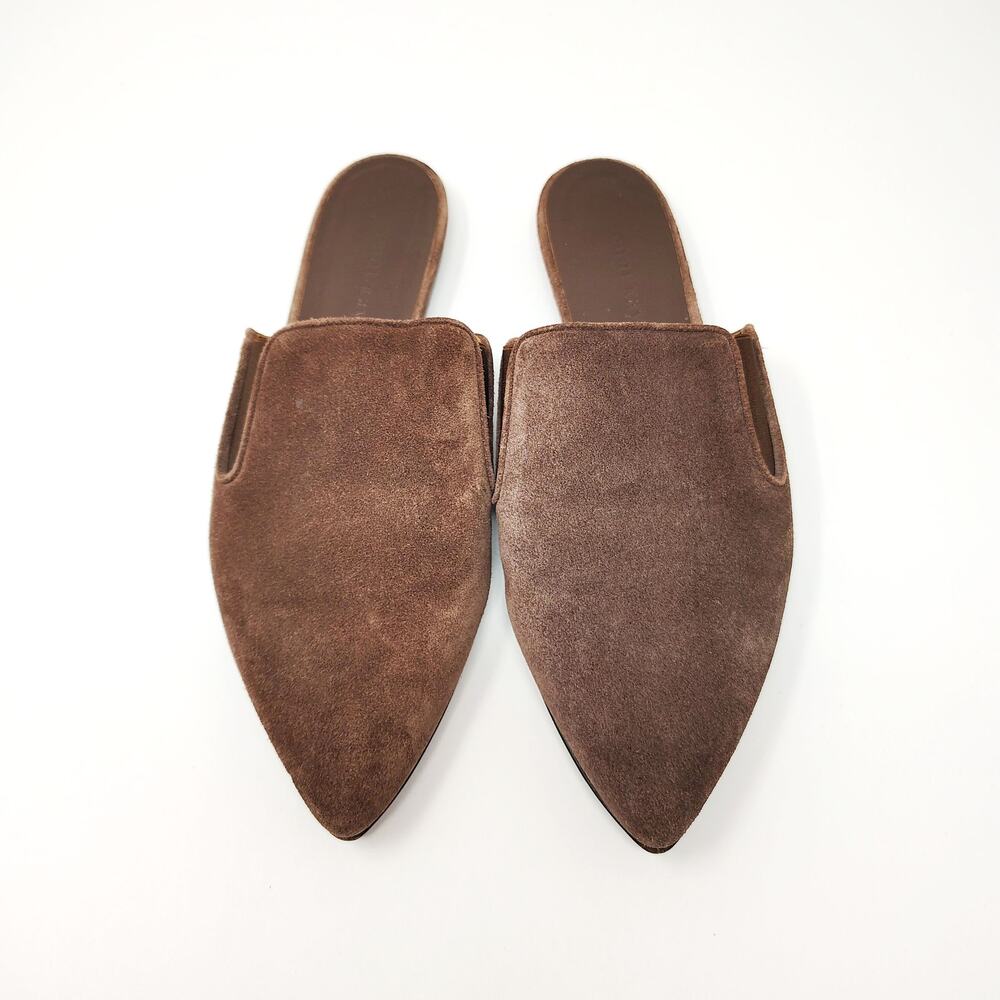 Jenni Kayne Womens 8 38 Shoes Flats Pointed Toe Suede Mules Slip On Brown - Picture 1 of 9